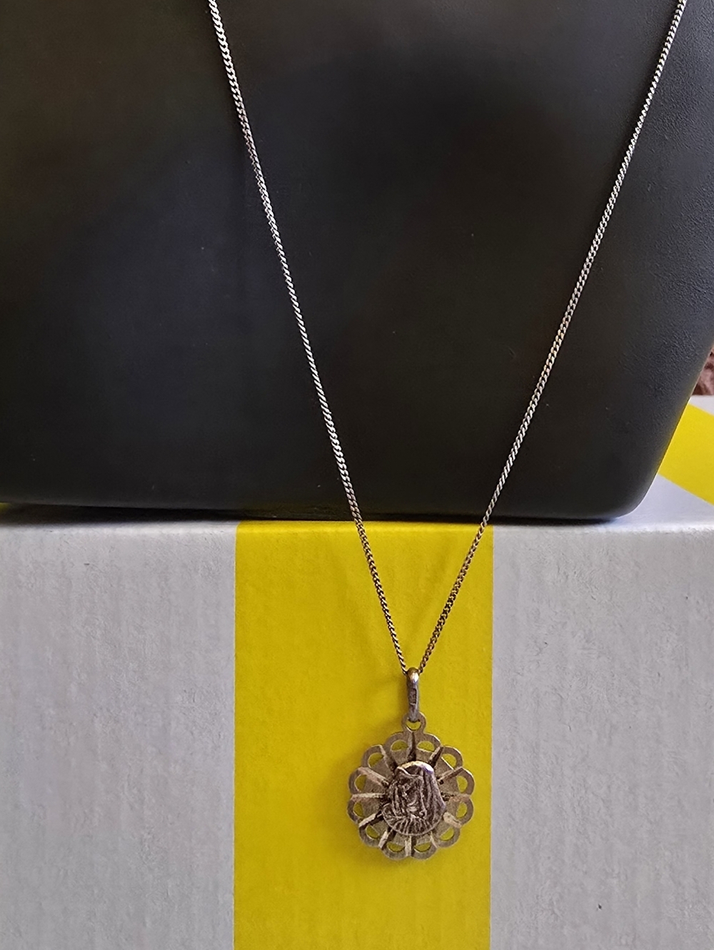 Silver Saint Medal Pendant Necklace - Sterling Silver #0930